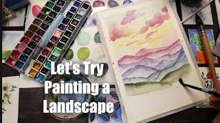 Attempting Watercolor Landscape Painting - Let's learn something new!