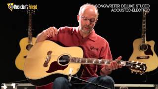 Video thumbnail for Gibson Songwriter Deluxe Studio Acoustic-Electric Guitar, demo'd by Don Ruffatto by Musician's Friend