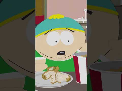 Cartman eats all the chicken skin