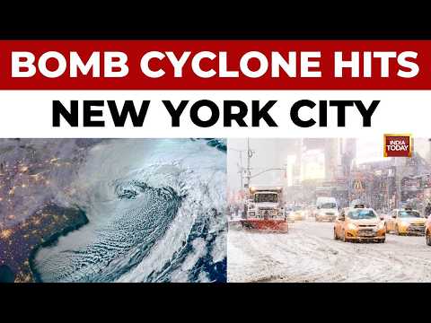 Bomb Cyclone Hits New York City, With Heavy Snow And Strong Winds, Disrupts Travel |India Today News