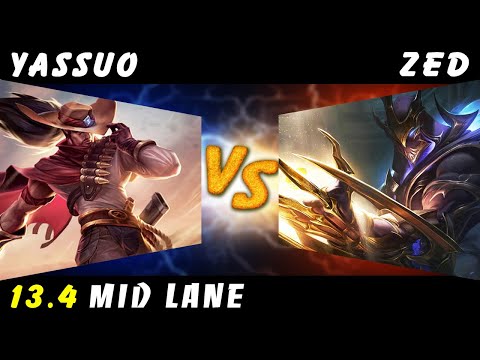 YASSUO - Yasuo vs Zed MID Patch 13.4 - Yasuo Gameplay