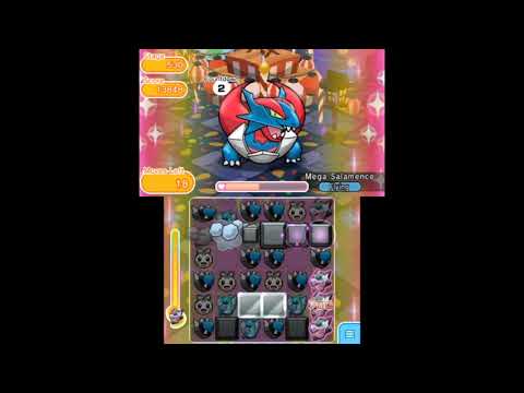 Pokemon Shuffle 3DS - Stage 530 Mega Salamence S Rank