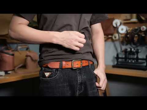 Strong full grain leather belt by BELTLEY