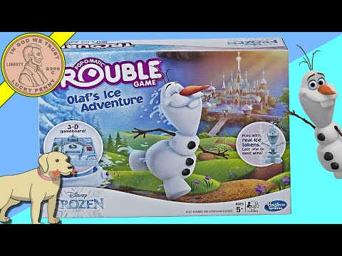 How To Play The Game Olaf's Ice Adventure Pop-o-Matic Trouble Game - Melting Game Pieces!