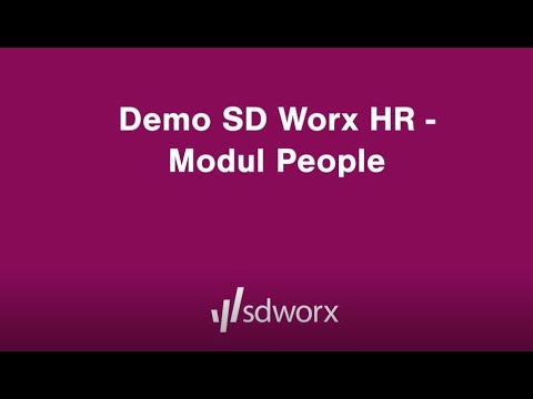 Demo SD Worx HR - modulen people