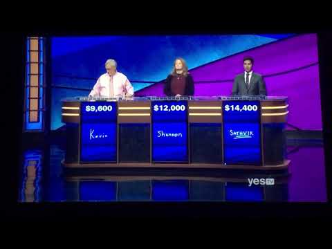 Double Jeopardy, Kevin Jones Day 2 - 3rd Daily Double; Alex hesitates? (11/19/19)