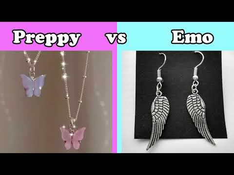 Preppy vs Emo Aesthetic Style