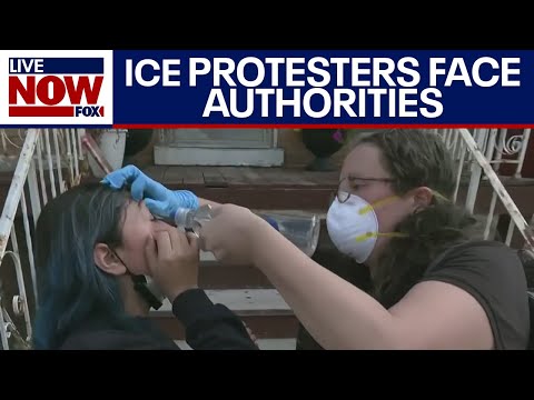 Video | Anti-ICE protesters in Chicago and Portland
