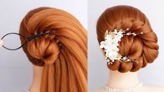 Easy Updos For Long Hair For Beginners | Bridal Wedding Hairstyle For Long Hair