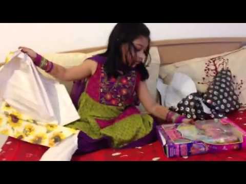 Simrah opening Eid gifts-2
