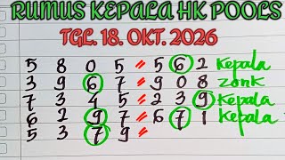 PREDIKSI HK POOLS MINGGU 18 OKTOBER 2026 | RUMUS HONGKONG POOLS | BOCORAN TOGEL 