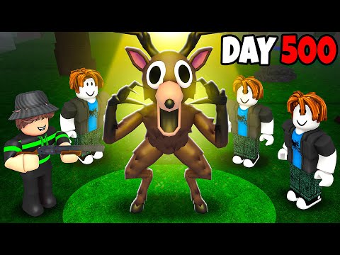 I Carried a NOOB ONLY TEAM To Day 500 In 99 Nights In The Forest!