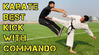 Karate Best Kick With Commando  Road Fight