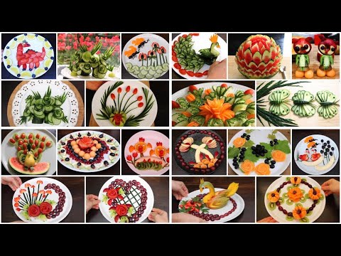 🔴[2 HOUR] Super Salad Decoration Ideas for Hotel & Restaurant Party Garnishing School Competition
