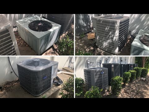 Rheem Classic, GMC, Carrier Comfort, & American Standard Air Conditioners Starting Up, Plus Others
