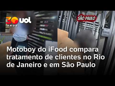 Motoboy do iFood compara tratamento de clientes no Rio de Janeiro e em São Paulo