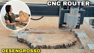 Fazendo Desengrosso na CNC ROUTER. Passo a passo.