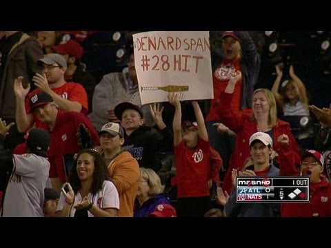 Span extends his hitting streak to 28 games