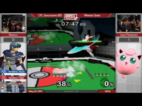 CFL Smackdown 128 Melee - Barraca (Marth) vs Liquid`Hungrybox (Puff) - Winners Semis
