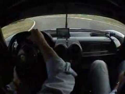 Ferrari FXX Supercar on racetrack and driven hard