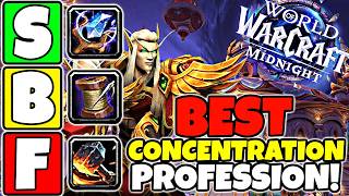 WoW Midnight Profession Tier List For Making Gold With Concentration | Midnight WoW Goldmaking