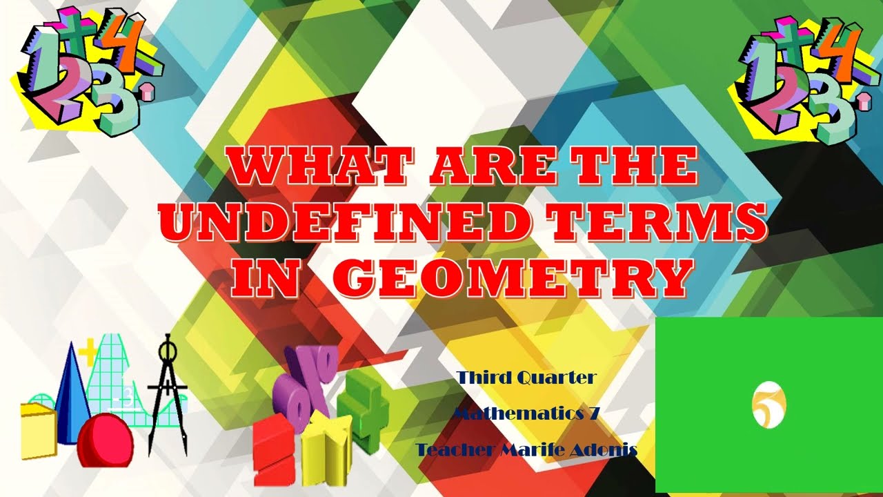 What are the undefined terms in  Geometry II  Teacher Marife Adonis