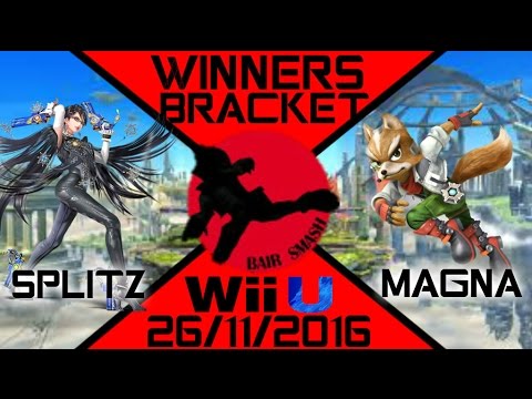 Bair Smash 8 Round 1- Splitz (Bayonetta) Vs. BS// Magna (Fox) - Smash Wii U
