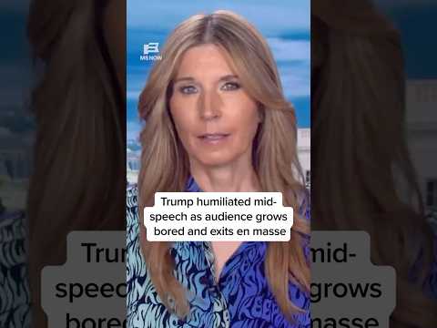Trump humiliated mid-speech as audience grows bored and exits en masse