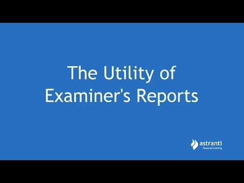 Utility of the CIMA case study examiner's report