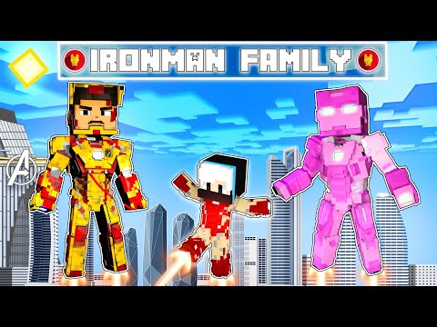 Adopted By IRONMAN FAMILY In Minecraft (Hindi)