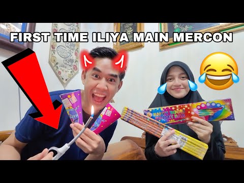 FIRST TIME ILIYA MAIN MERCON 😂 AQIL TERKEJUT WOI 😈