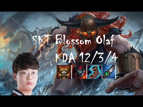 SKT T1 Blossom OLAF vs SHACO Jungle | Patch 8.5 Korea rank