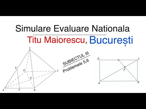 Simulare Evaluare Nationala - Scoala Titu Maiorescu, Bucuresti (SIII, problemele 4,5,6)