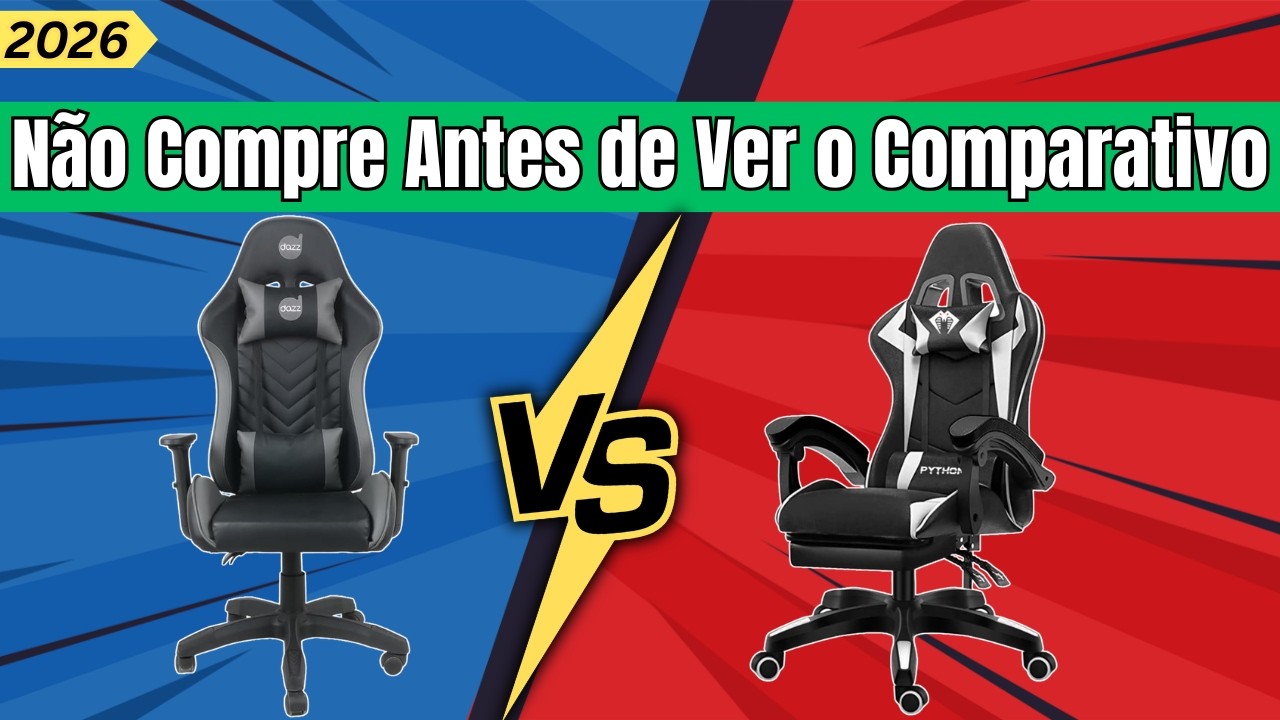 Comparativo Cadeira Gamer 2026: Elite Pro Dazz ou Python Fly PF X12?