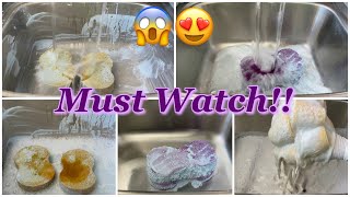 ASMR - TWO PASTE RINSINGS in One Video😱😍🤤 TRUST ME 🤤This is GOOD !😍💜💙 Satisfying Sponge ASMR