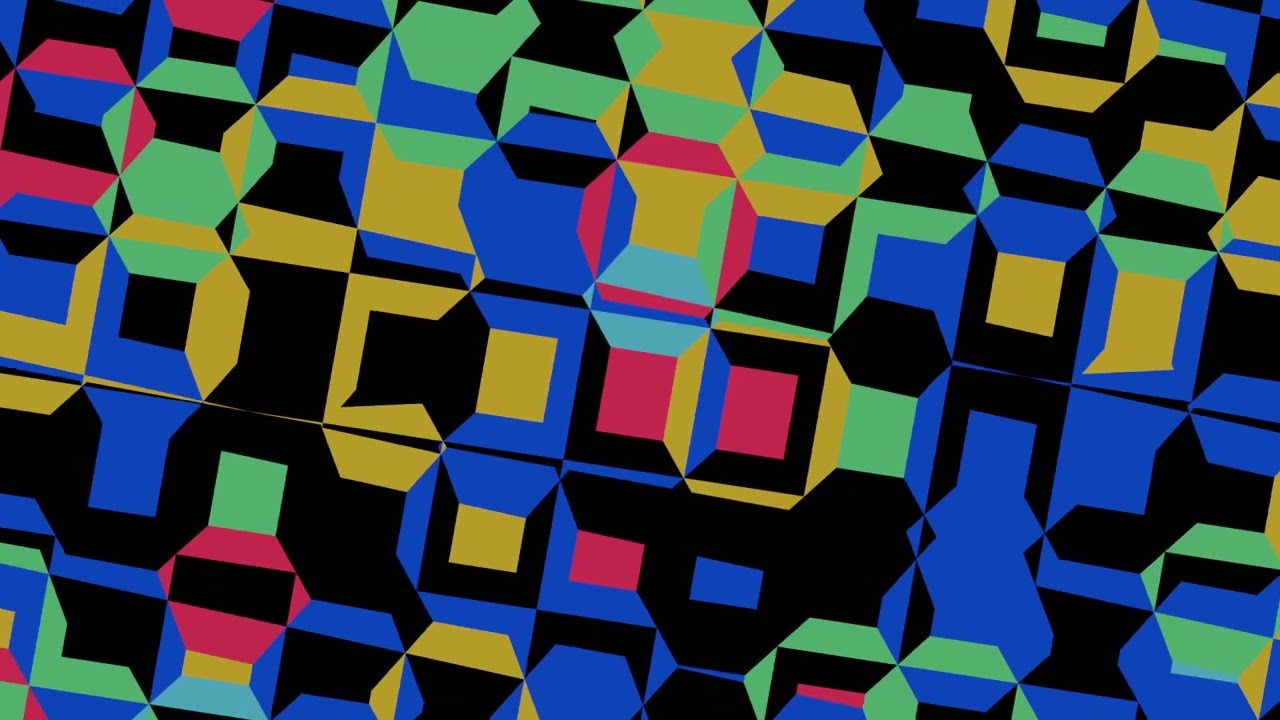 Abstract colorful geometric pattern animated background video, Copyright FREE video