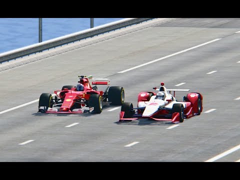 Ferrari F1 2017 vs Indy Car - TOP SPEED BATTLE
