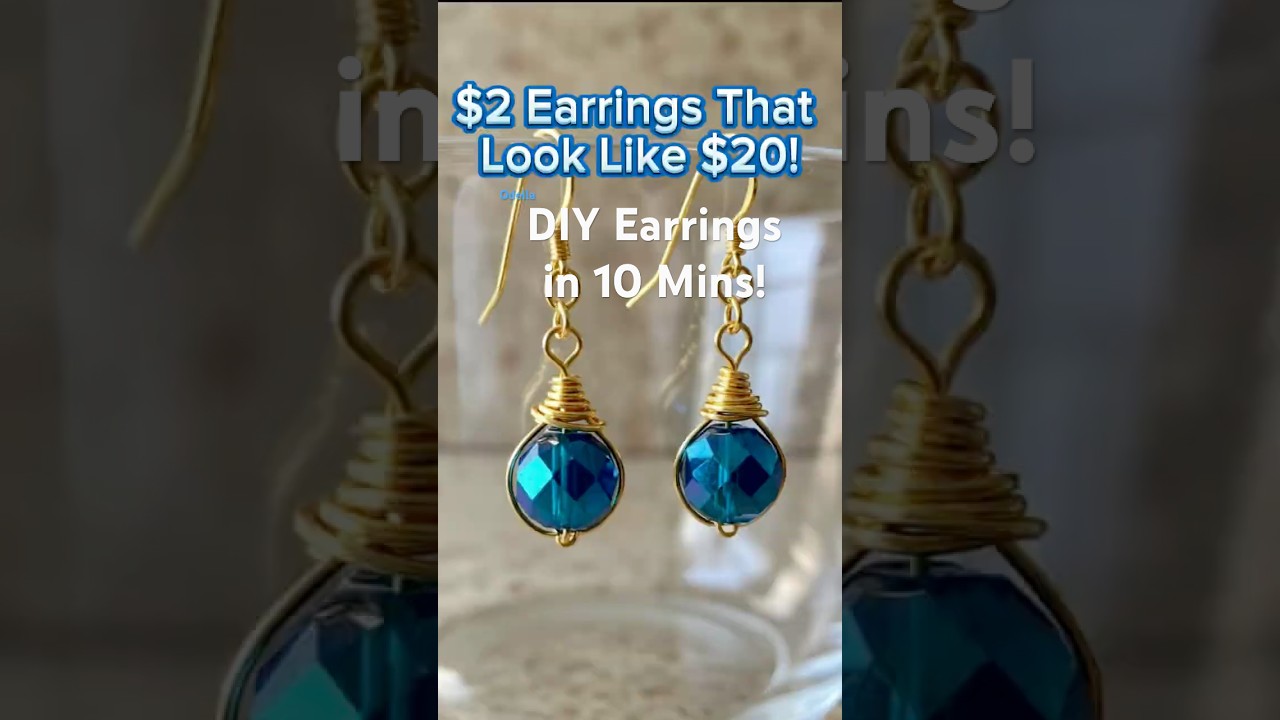 Make Wire Wrapped Earrings in 10 Minutes Easy DIY Jewelry for Beginners! #wirewrappedjewelry #diy