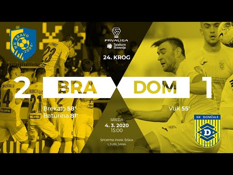 24.krog: Bravo - Domžale 2:1 ; Prva liga Telekom Slovenije 2019/2020