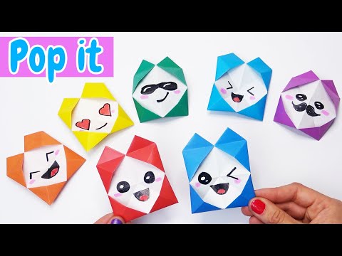 DIY POP IT fidget toy Easy paper craft Moving PAPER TOYS PAPER TOYS antistress