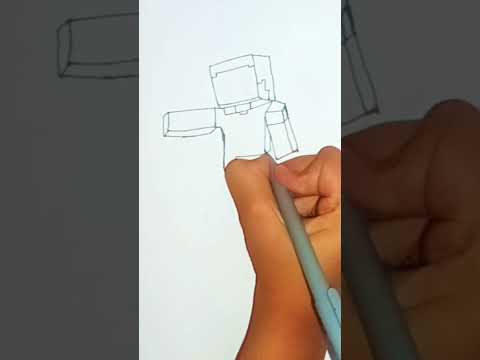 Drawing of Minecraft Steve 🤖 || #shorts #shortsviral