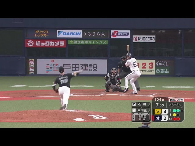 【7回裏】ホークス・石川 7回2失点の好投を見せる!! 2021/4/30 B-H