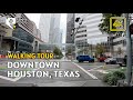 Walking In Rainy Downtown Houston 4K Walking Tour November 2022