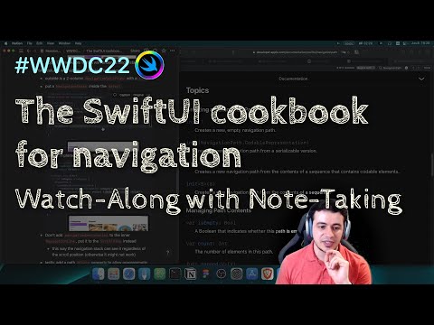 [iOS Dev] WWDC22 Session: The SwiftUI cookbook for navigation – Watch-Along with Note-Taking thumbnail