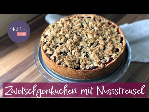 Zwetschgenkuchen mit Streuseln/Mürdüm erikli tart tarifi/Plum cake recipe/Kuchen aus Mürbeteig