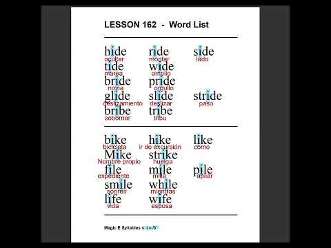 Phonics Lesson 162 Magic E Syllables » i = /I/ ai
