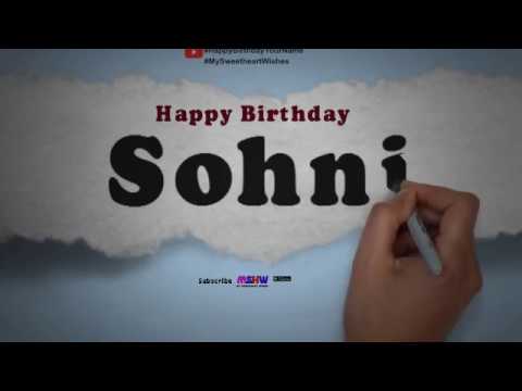 Happy Birthday Sohni | Whatsapp Status Sohni