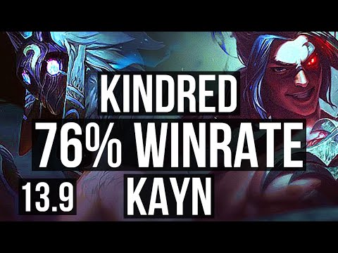 KINDRED vs KAYN (JNG) | 6/0/9, 76% winrate, Dominating | KR Master | 13.9
