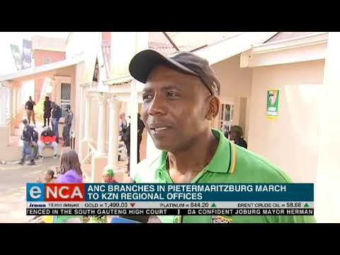 Moses Mabhida Regional branches of the ANC march in protest