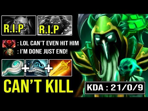 HOW TO BE 100% UNKILLABLE Cancer Mid Necrophos First Item Eul's Scepter Deleted Axe & Lycan DotA 2